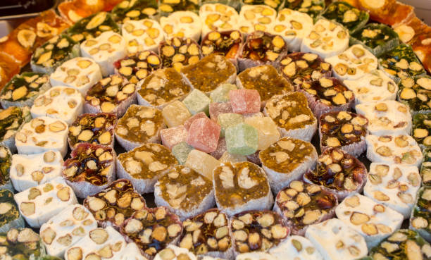istock Traditional style turkish delight sweets 905897842