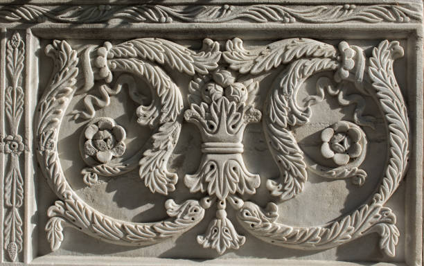 istock Ottoman marble carving art detail 905897928