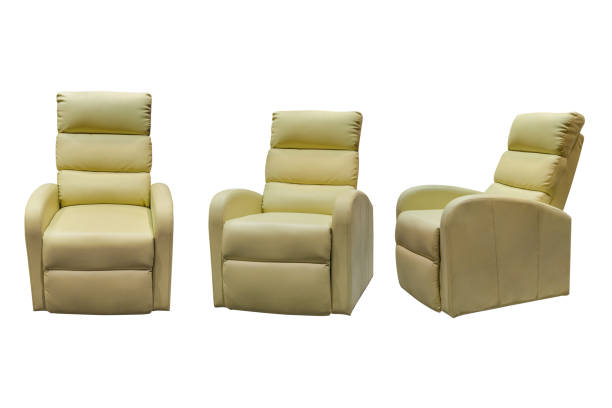 istock yellow leather armchair isolated on white background 905901902