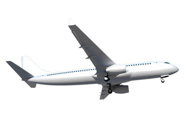 istock Render of airplane in flying isolated. 905906136