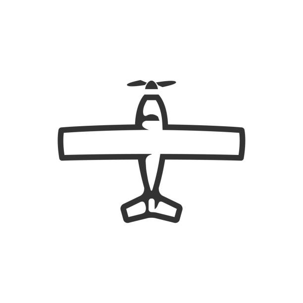 ikony bw - wojna światowa - fighter plane aerospace industry air air vehicle stock illustrations