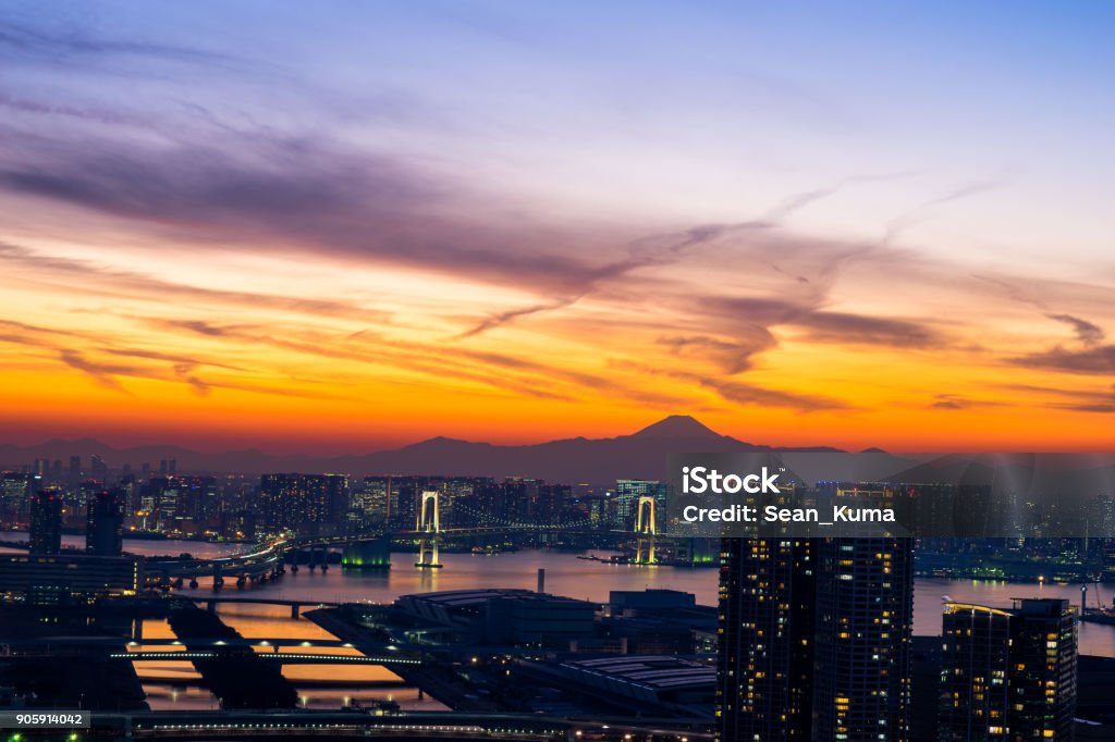 Cityscape view of Tokyo Japan Aerial View Stock Photo