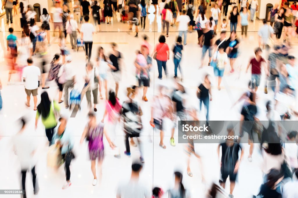 rush hour Shopping Mall Stock Photo