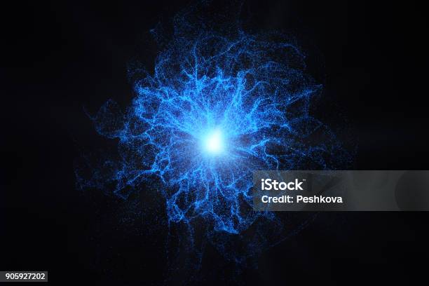 Glowing Plasma Background Stock Photo - Download Image Now - Sphere, Lightning, Sports Ball