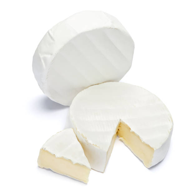 istock Round brie or camambert cheese on a white background 905944446