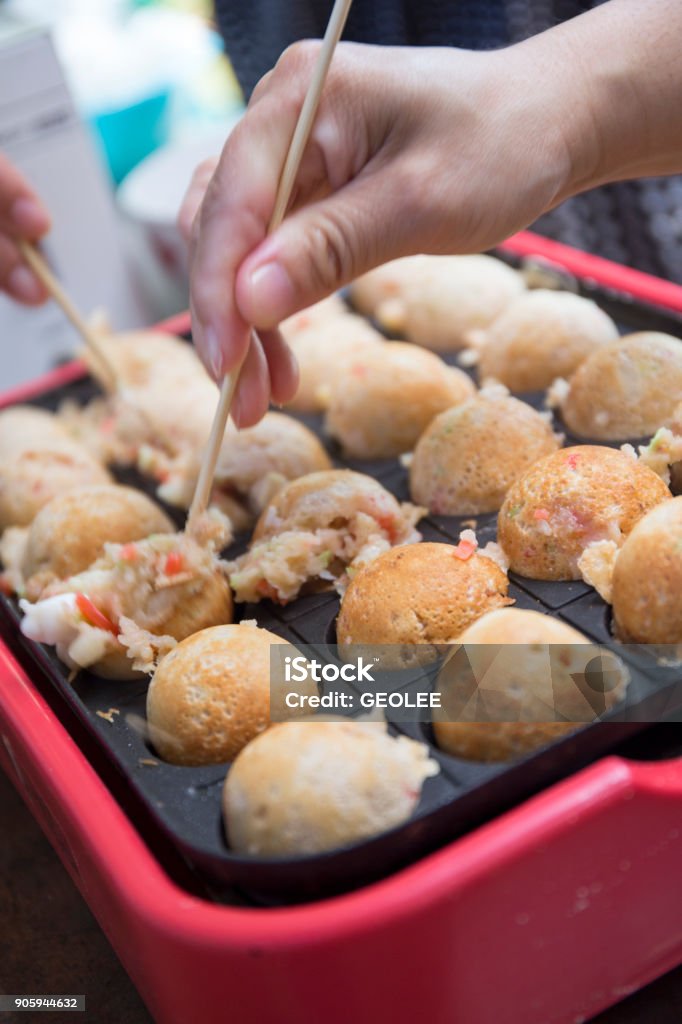 Takoyaki Octopus Balls Stock Photo - Download Image Now - Asia