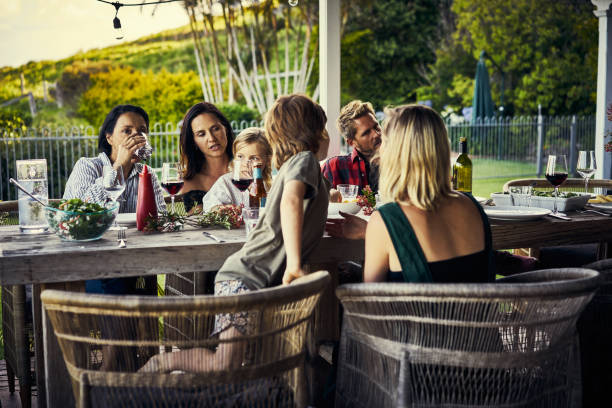 istock Coming together with good food and wine 905948262