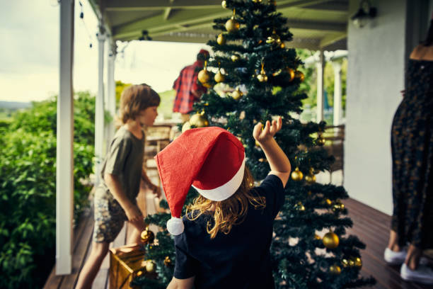 Christmas is even better with children stock photo
