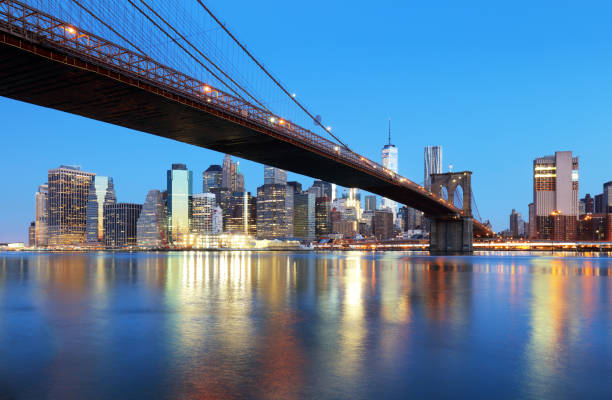 istock New York City at night with Brooklyn bridge 905949900