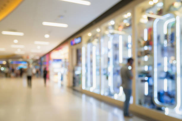 istock Abstract shopping mall store defocused blurred background 905970010