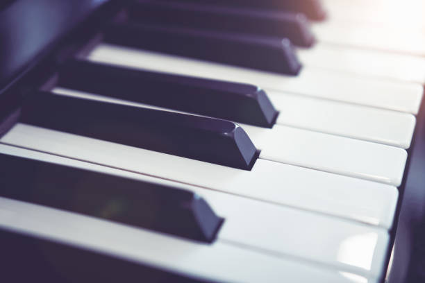istock Close up white Piano key, Used for music graphics. 905971366