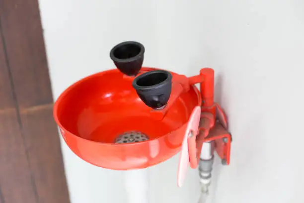 Photo of Emergency eye wash and Showers eye wash in Laboratory.