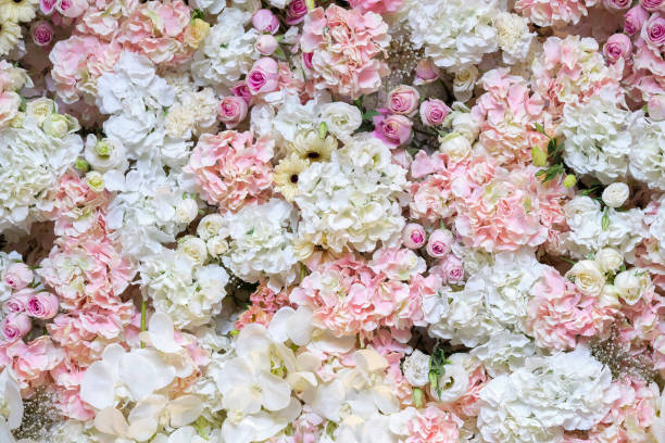 istock Beautiful flowers background for wedding scene 905978058