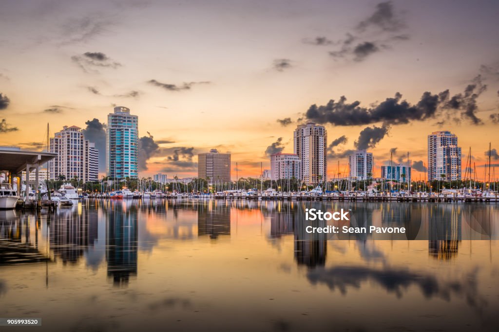 St. Petersburg, Florida, USA St. Petersburg, Florida, USA downtown skyline. St. Petersburg - Florida Stock Photo