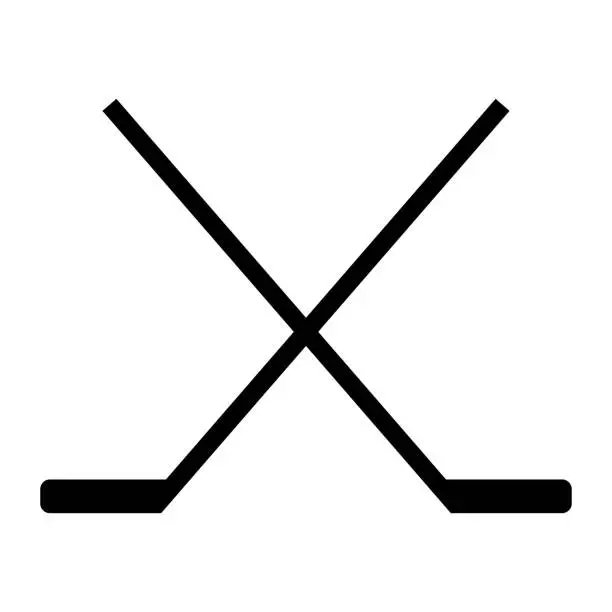 Vector illustration of hockey stick icon