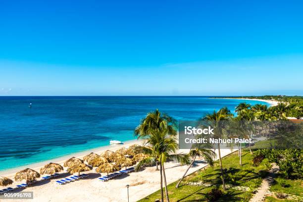 Amazing View Of A Paradisiac Beach In Playa Ancon Stock Photo - Download Image Now - Blue, Caribbean, Communism