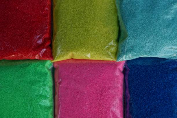 istock colored texture of plastic bags with fine sand 905996930