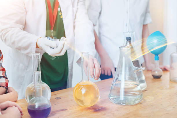 istock Close up of research process during chemistry lesson 905998088