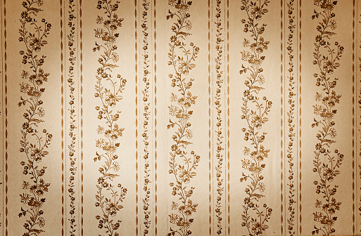 Old beige wallpaper for texture or background