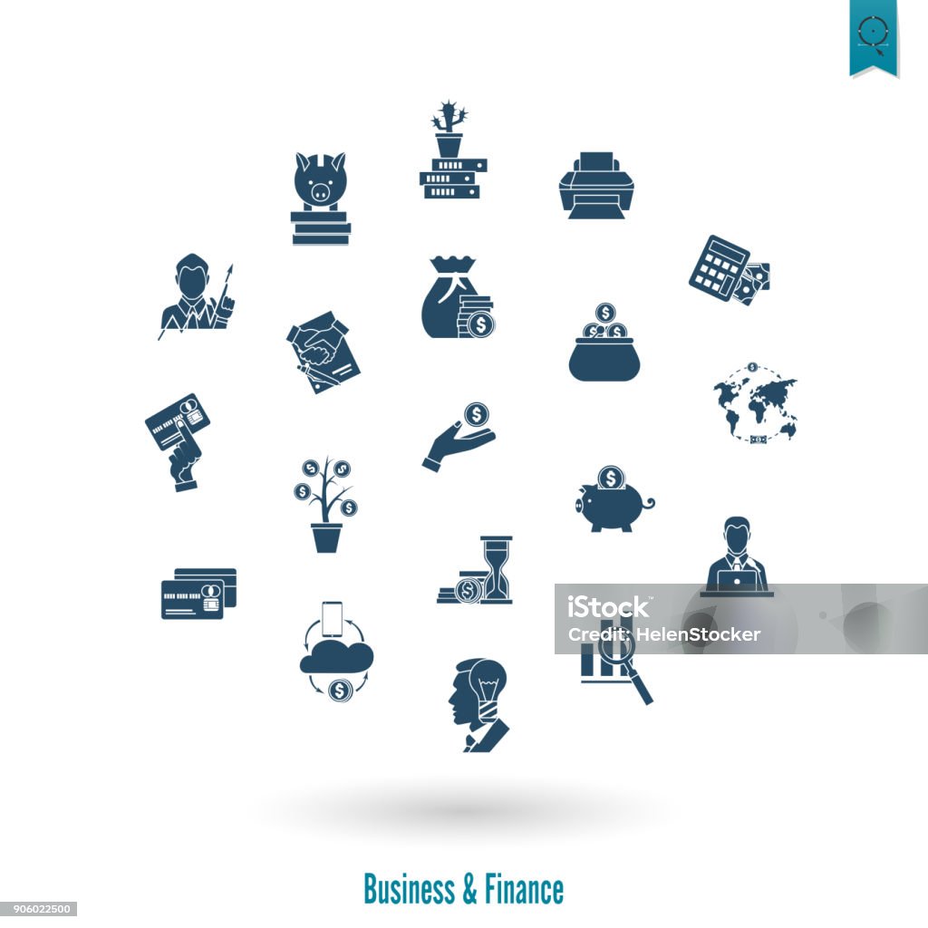 Business and Finance Icon Set Business and Finance, Flat Icon Set. Simple and Minimalistic Style. Vector Agreement stock vector