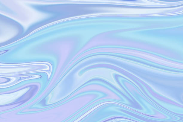 istock Blue Purple Green and White Swirly Abstract Background Art 906025528