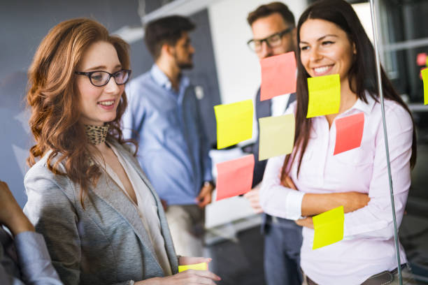 istock Creative business people working on business project in office 906043328