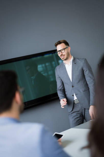 istock Business meeting in modern conference room 906044222