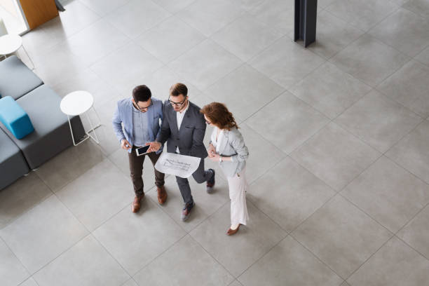 Professional business people working together on project