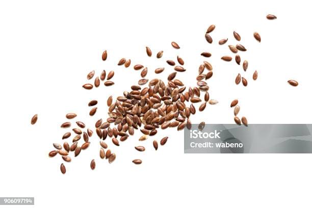 Flax Seeds Stock Photo - Download Image Now - Flax Seed, Seed, Cut Out
