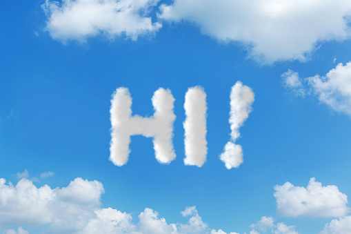 Cloud-sky text message concepts writing