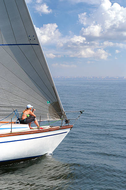 istock Girl on yacht desc 90611525