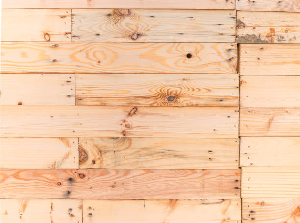 istock Old rustic beige color plank wood wall texture background,outdoor house wall backdrop. 906121672