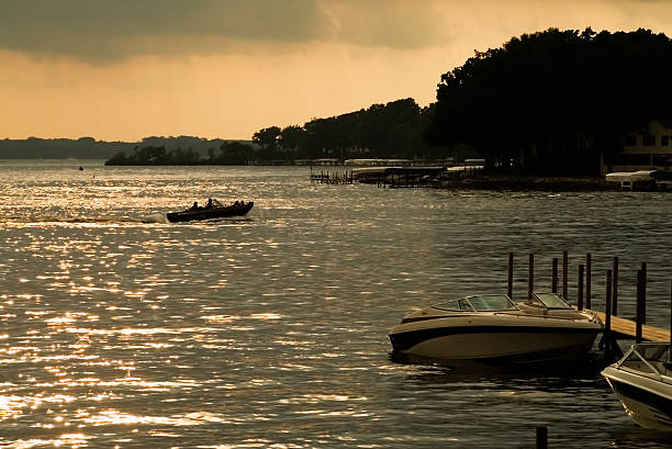 istock Last Boat off the lake 90613271