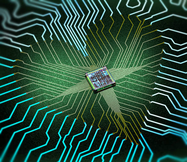 Electronic Heart Concept Made Of Circuits And One Cpu Stock Photo -  Download Image Now - iStock