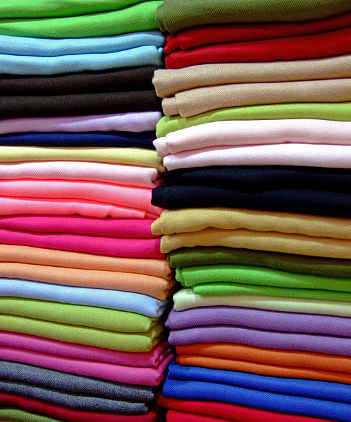 istock Colorful cashmere scarves 90614357