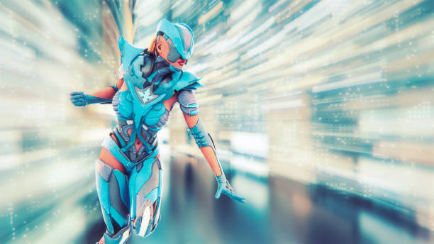 Fantasy character action Fantasy character action. powered exoskeleton photos stock pictures, royalty-free photos & images