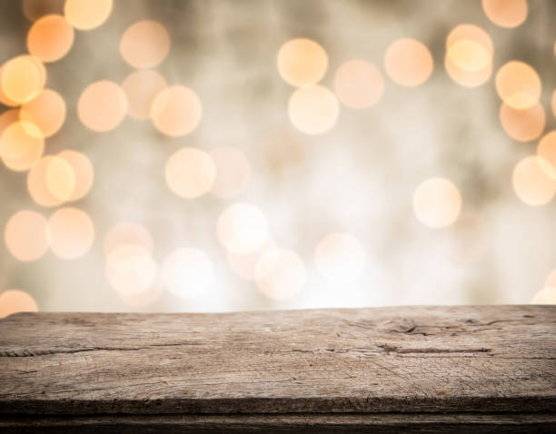 istock Perspective wooden table and bokeh background 906143754