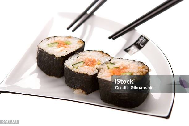 Sushi Foto de stock y más banco de imágenes de Aislado - Aislado, Alimento, Aperitivo - Plato de comida