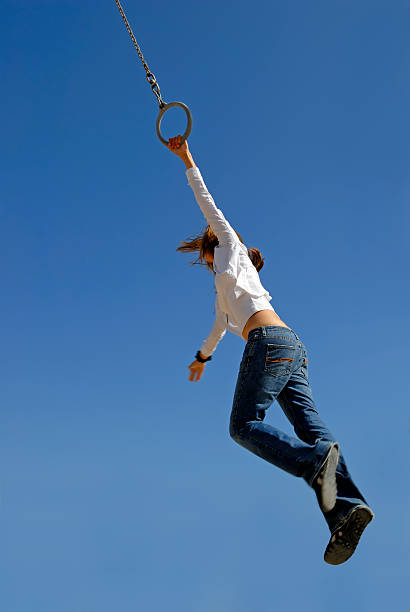 istock People : Woman Sky Gymnastics 90614947