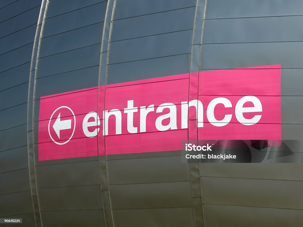 Entrance-segnale inglese - Foto stock royalty-free di Ambientazione esterna