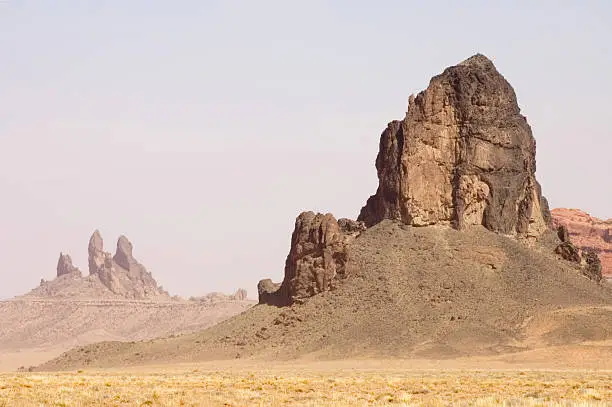 Volcanic rock formation  near Shiprock, New Mexico