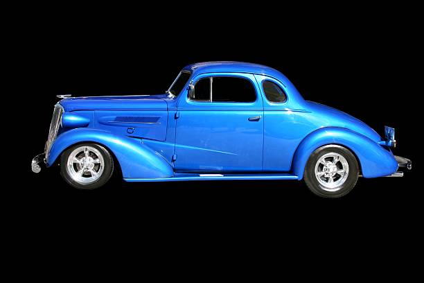 istock Blue American Vintage Car 90616522