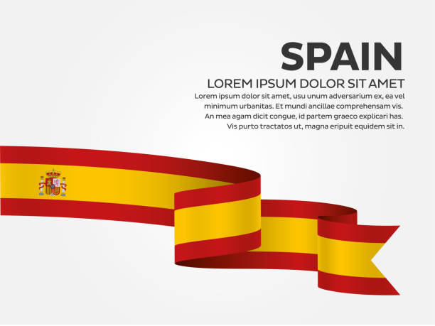 Spain flag background Spain, country, flag, vector, icon hispanic day illustrations stock illustrations