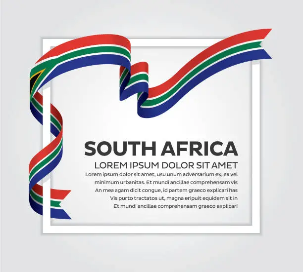 Vector illustration of South Africa flag background