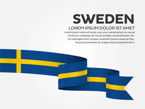 Vector illustration of Sweden flag background