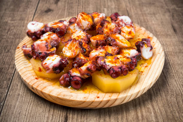 Octopus,typical from Galicia Octopus,Typical Spanish gastronomy galicia stock pictures, royalty-free photos & images