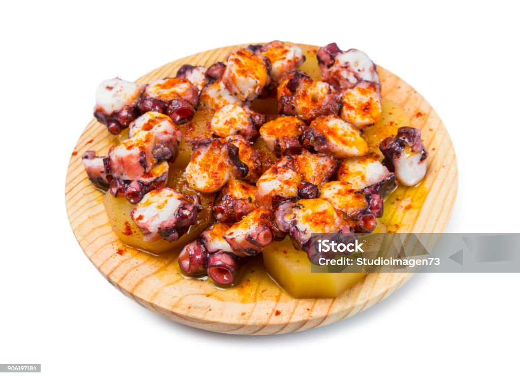 Octopus,typical from Galicia Octopus,Typical Spanish gastronomy Octopus Stock Photo