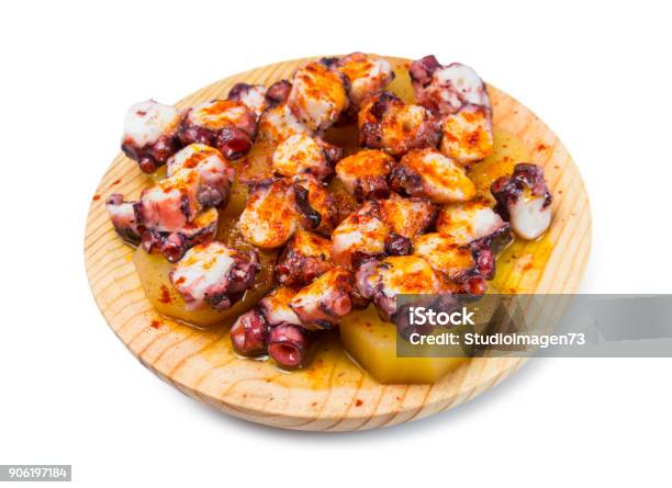 Octopus Typical From Galicia Stock Photo - Download Image Now - Octopus, Appetizer, Cultures