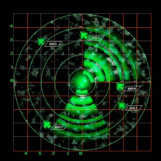 Big Radar screen stock photo