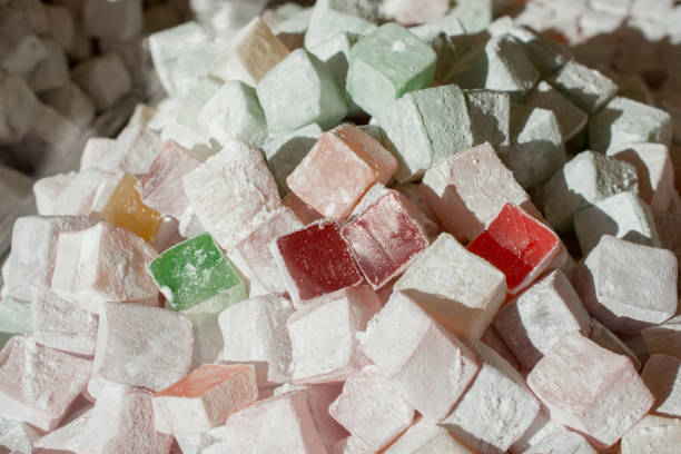 istock Traditional turkish delight  lokum candy 906232102